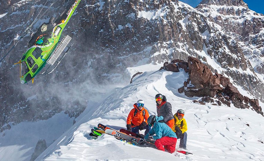 Heliski en el Cajón del Maipo: esquí de élite
